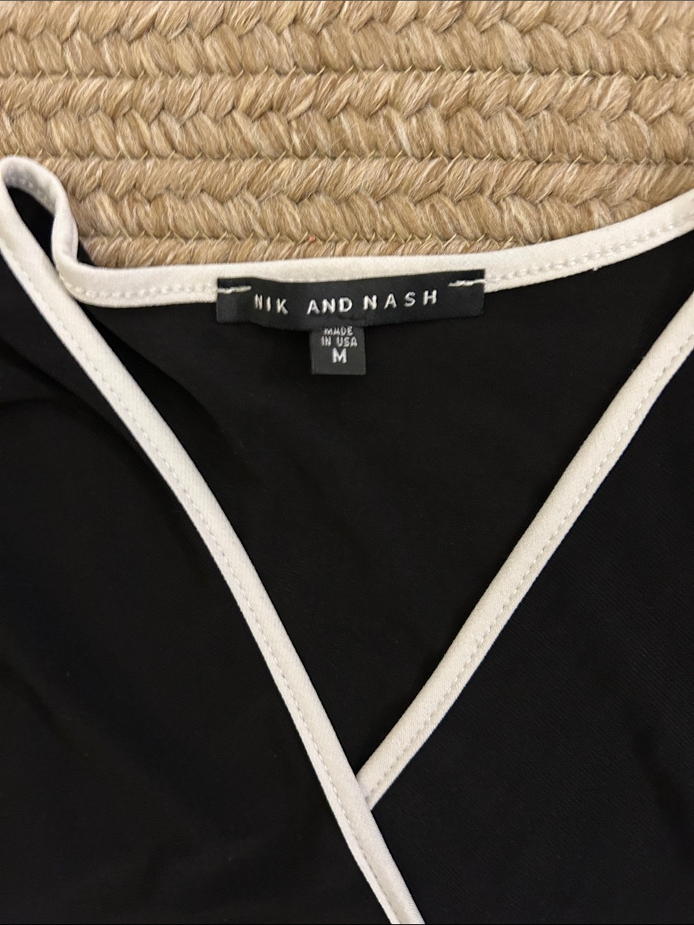 One piece black and white jumper suit, size medium, Nik and Nash - Picture 3 of 5